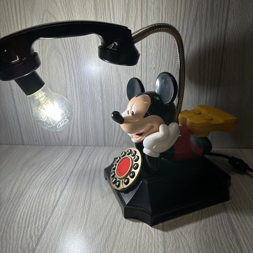 Mickey Mouse Telephone Desk Lamp  Vintage Y2K Disneymania Disney Decor Mickey Mo